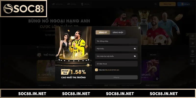 Đăng Ký SOC88 – Hướng Dẫn Chi Tiết Cho Người Chơi Việt Hướng dẫn đăng ký SOC88 nhanh chóng và an toàn